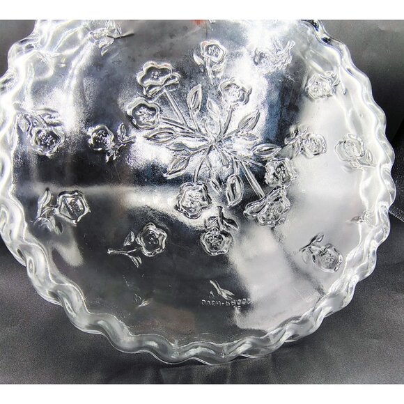 Quiche Pie Plate Anchor Hocking Vintage 10" Glass Dish Pattern Scalloped Edge - Picture 12 of 16